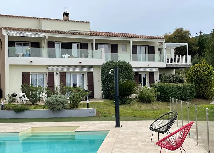 Apartment Corsicadream Arone Superbe Dans Villa, Vue Panoramique Mer, Piscine, Proche Porticcio *